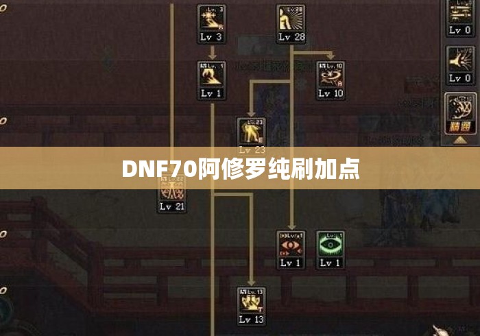 DNF70阿修罗纯刷加点